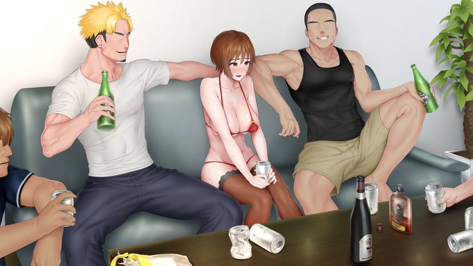 恥ずかしい格好で酒を飲まされる人妻...
#返済はカラダで3 