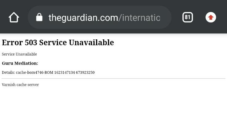 M_S_Beg's tweet photo. Reports coming from India suggest websites of major international news networks like @guardian @BBC Reddit have been taken down in India. The websites are functional outside India. It is unclear why this is happening. This is a developing story. Waiting for further information. https://t.co/jyZI09Foh1