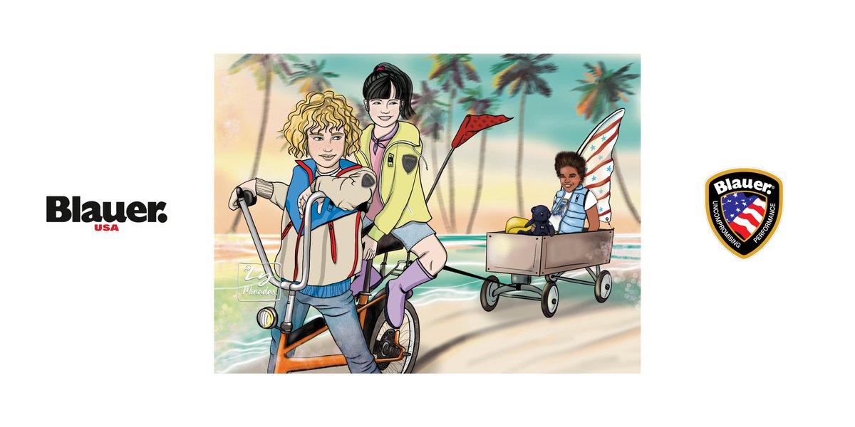 Blauer_USA's tweet photo. The brightness and the carefree of their smiles.
Thanks to @lymonadas for portraying the Blauer’s Spirt in an incredible series of illustrations.
#Blauer #BlauerUsa #SpringSummer021 #SS021 #illustration #Kids https://t.co/0PFVKLYym8