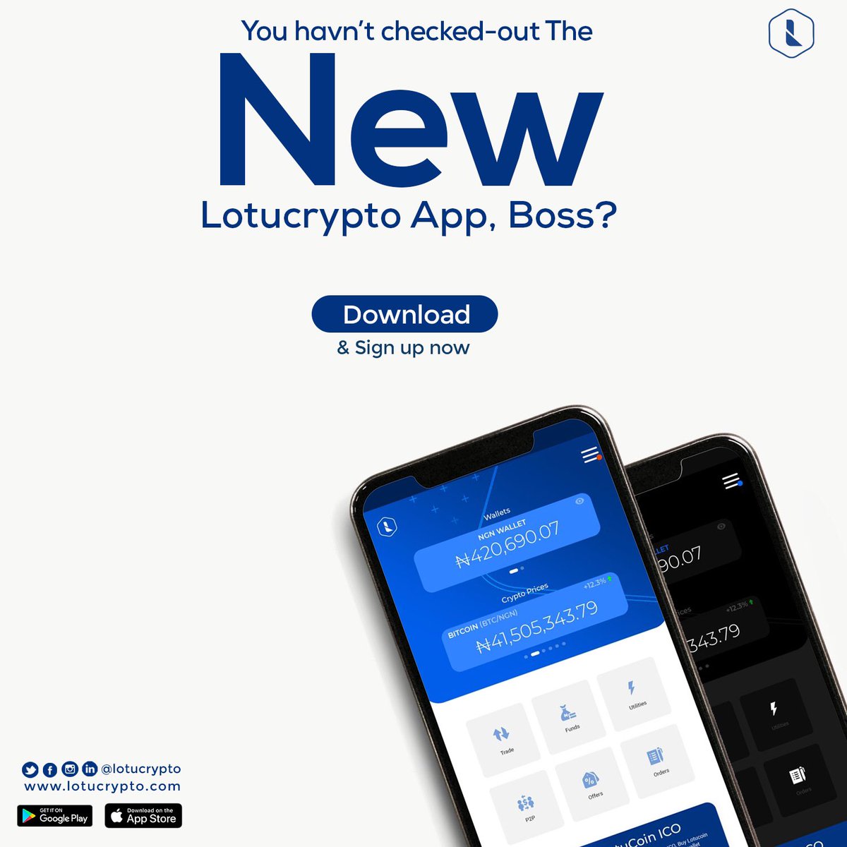lotucrypto's tweet photo. Have you checked out the new #lotucoin app yet?? 

Go on Playstore or iOS store to get the app https://t.co/V8QXaCowbD