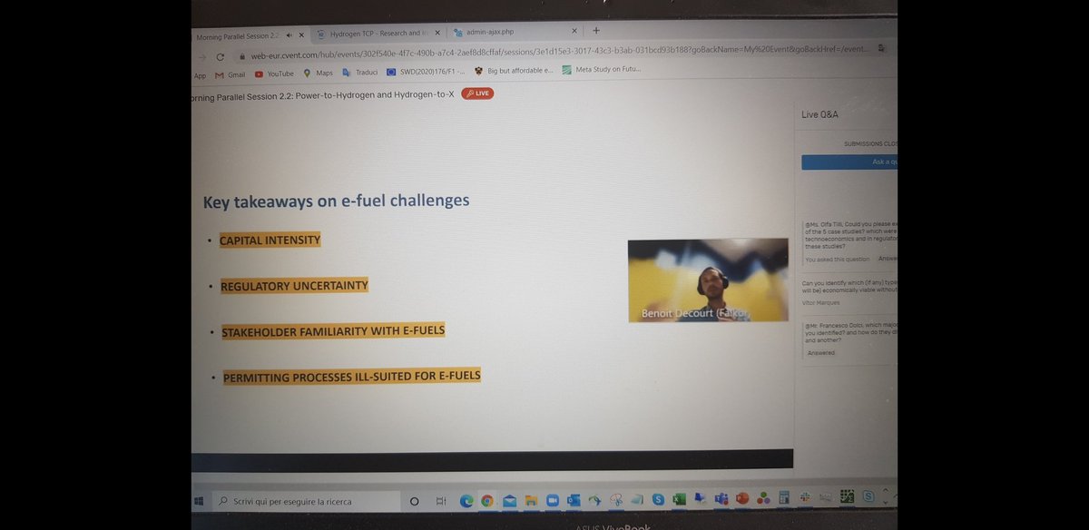 #iaee2021online #PtH2 #H2tX 

<a href="/BenoitDecourt/">Benoit Decourt</a> <a href="/Falkor/">Falkor</a> 

4 main take aways on #efuels projects from an investor perspective 

Uncertain regulatory frame
--> main risk for revenues of project

<a href="/JamesKneebone1/">James Kneebone</a> <a href="/IA4EE/">IAEE</a> @FSR_Energy