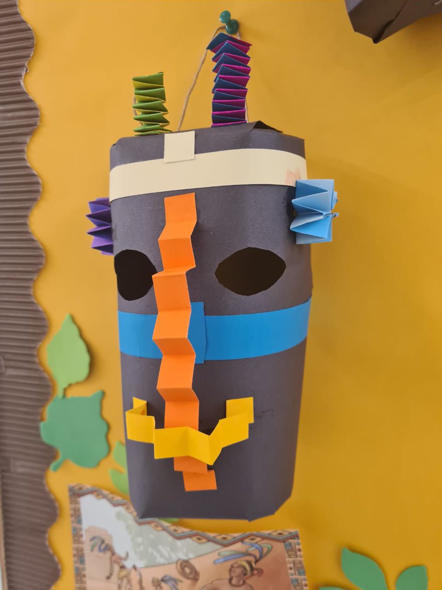 KCD_Year5's tweet photo. Our current topic is the Maya Civilisation. We have been researching to find out about them and today, we made masks!! #funinfive https://t.co/hqL7PGuC6E