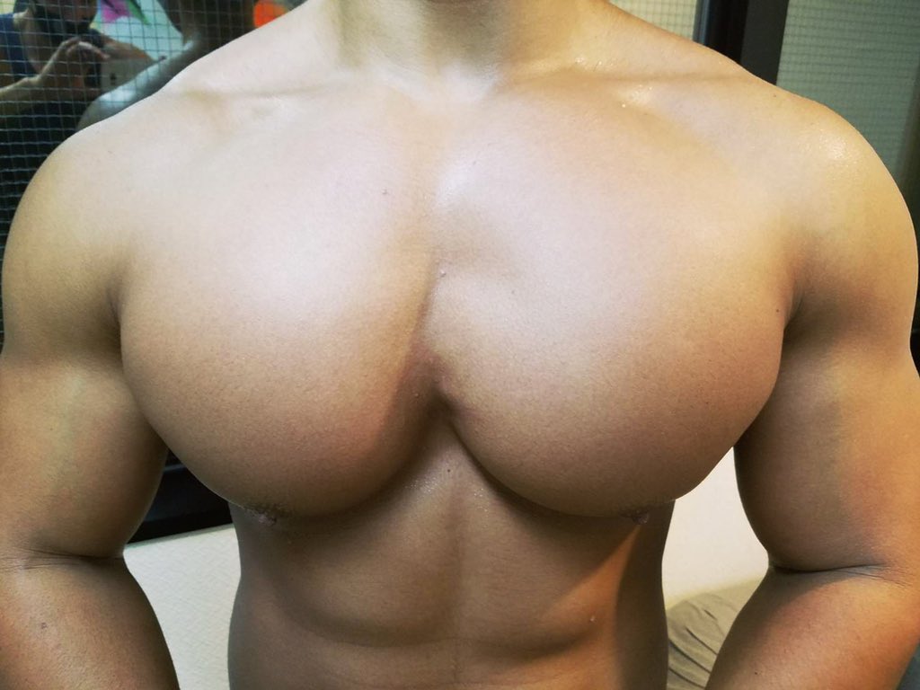 とし 大胸筋 Twitterissa 去年の夏頃 パンパンだったな笑 大胸筋 Pecs 대흉근 胸肌