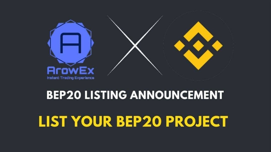 Hello, ArowEx Family 
We are very happy to announce that from now we can list all bep20 projects on ArowEx. You can list your #bep20 projects in our exchange only for 1000$. Take this opportunity and enjoy - #ArowEx

Thank You!
#BSC #BNB #Bep20 #Binance #arowex #BinanceSmartChain