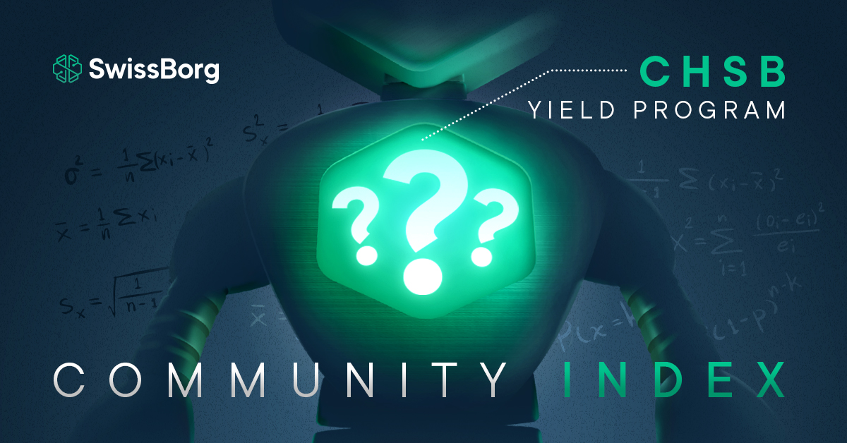 swissborg's tweet photo. ❓We're experiencing bumpy #Crypto days, so we think you deserve to play! Can you guess this week's Community Index score❓Reply Retweeting this Tweet using #CHSB #CommIndex #SwissBorg &amp; we'll draw a winner. The score will be revealed tonight. More:  https://t.co/5BGn2stzrt https://t.co/KDObyd9IMW