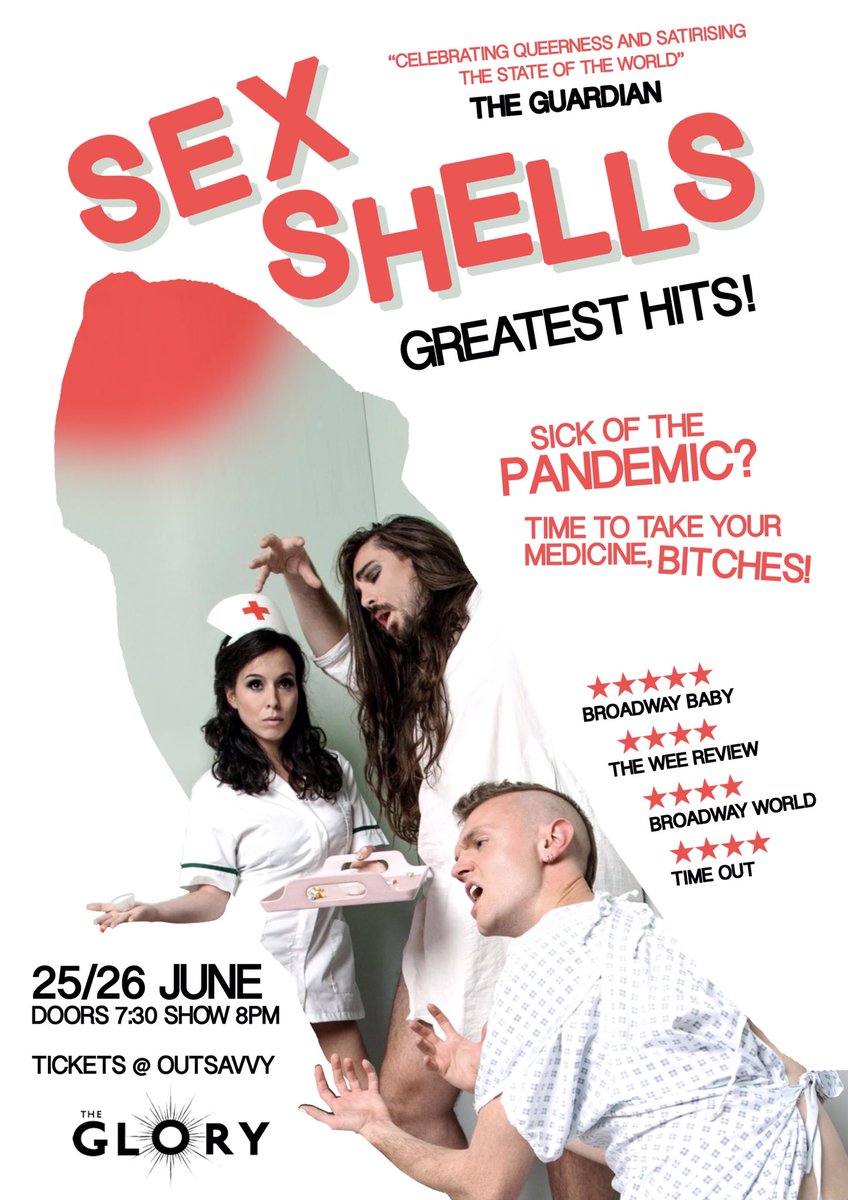 thesexshells's tweet photo. WE’RE BACK, BITCHEZZZZ!  25 &amp; 26 June at @TheGloryLondon - tickets are very limited so snap them up NOW!! https://t.co/JCt42V9esY