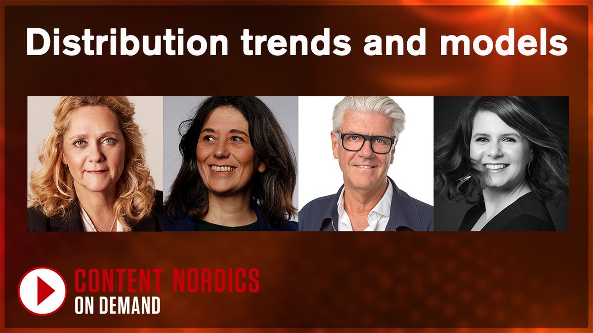 NEW SESSION: REinvent International Sales’s Helene Aurø, DR Sales’ Noemi Ferrer, <a href="/EcchoRights/">Eccho Rights</a>’s Nicola Söderlund, Yle’s <a href="/MariaKivinen/">Maria Kivinen</a> discuss the latest local and international #distribution trends. 
WATCH NOW: bit.ly/3eM9qwN 
#ContentNordics #Nordics