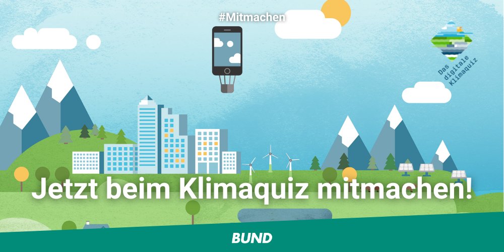 Hier könnt ihr euer Wissen zu #Digitalisierung und #Klimaschutz testen 👉aktion.bund.net/das-digitale-k… 

🤓 Mit etwas Glück gewinnt ihr eins von 20 Büchern "Was Bits und Bäume verbindet" 📗