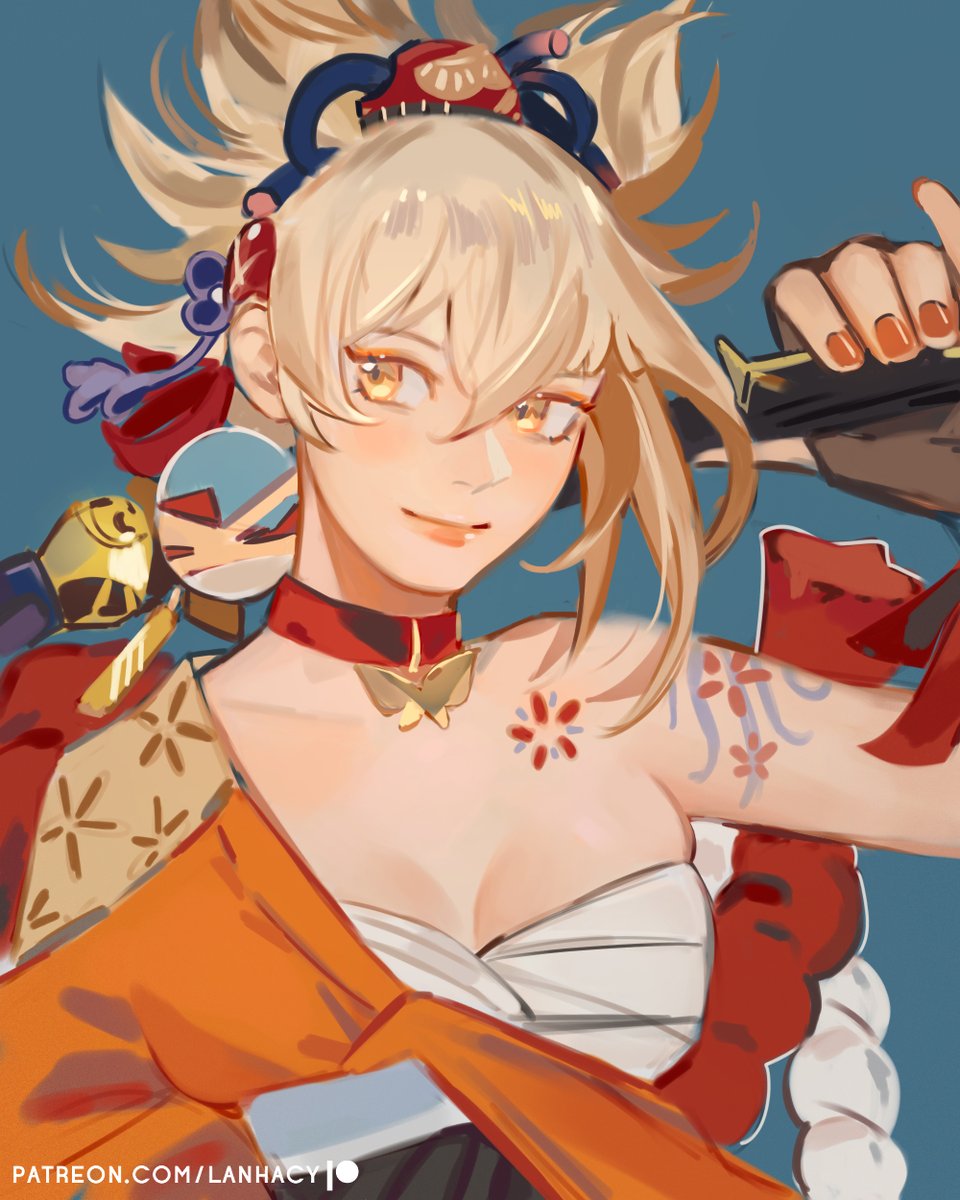 Lanhacy's tweet photo. Yoimiya sketch #GenshinImpact #原神 https://t.co/Pot7Clm76h