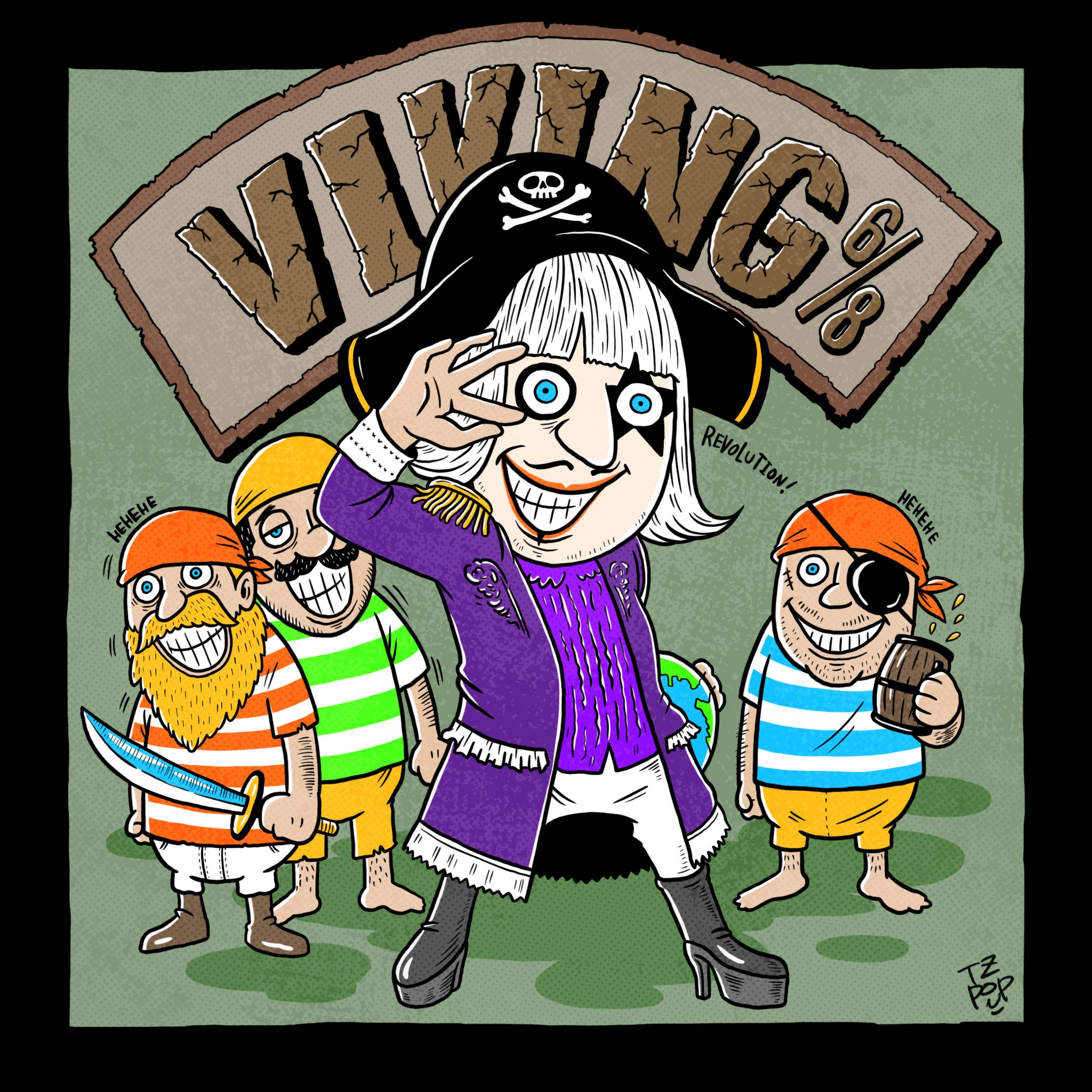 T Z Pop 今日は何の日 ヴァイキングの日 793年のこの日 北欧の海賊ヴァイキングの活動が最初に記録に現われた 1日1絵 更新中 Funart Popart Tzpop Illust Procreate Viking ヴァイキング バイキング 海賊 Pirates 麦わら