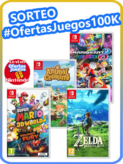 ¡Sorteamos un juego a a escoger!
CELEBRAMOS los 100K en Telegram

✅Para participar:
🔹RT
🔹Menciona a un amigo recomendándole nuestro canal con #OfertasJuegos100K
🔹Sigue nuestro Telegram OfertasJuegosNintendo
t.me/OfertasJuegosN…