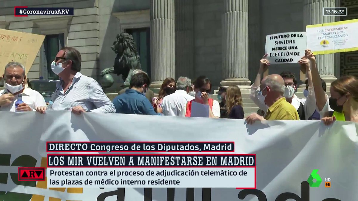 DebatAlRojoVivo's tweet image. 🔴 Los MIR vuelven a manifestarse en Madrid. #CoronavirusARV ➡ atres.red/09sw526654