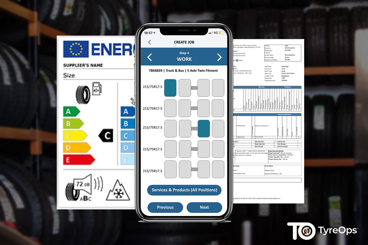 TyreOps is the ONLY system that displays the EU label directly on job sheets, saving you that precious compliance time of hunting down the details after a job is completed. Isn't that clever? 💡🧑‍💻