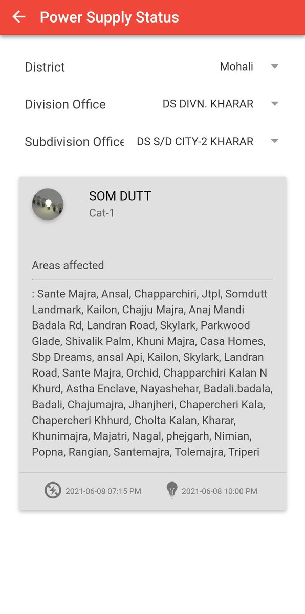 AmitSaini_chd's tweet photo. @PSPCLPb @CMOPb @PTC_Network @HTPunjab @HTPunjab @punjabkesari   Every day and night we get electricity cuts. No proper reply from deptt. Shivalik Palm City, Kharar. https://t.co/GYK0VxHzSO