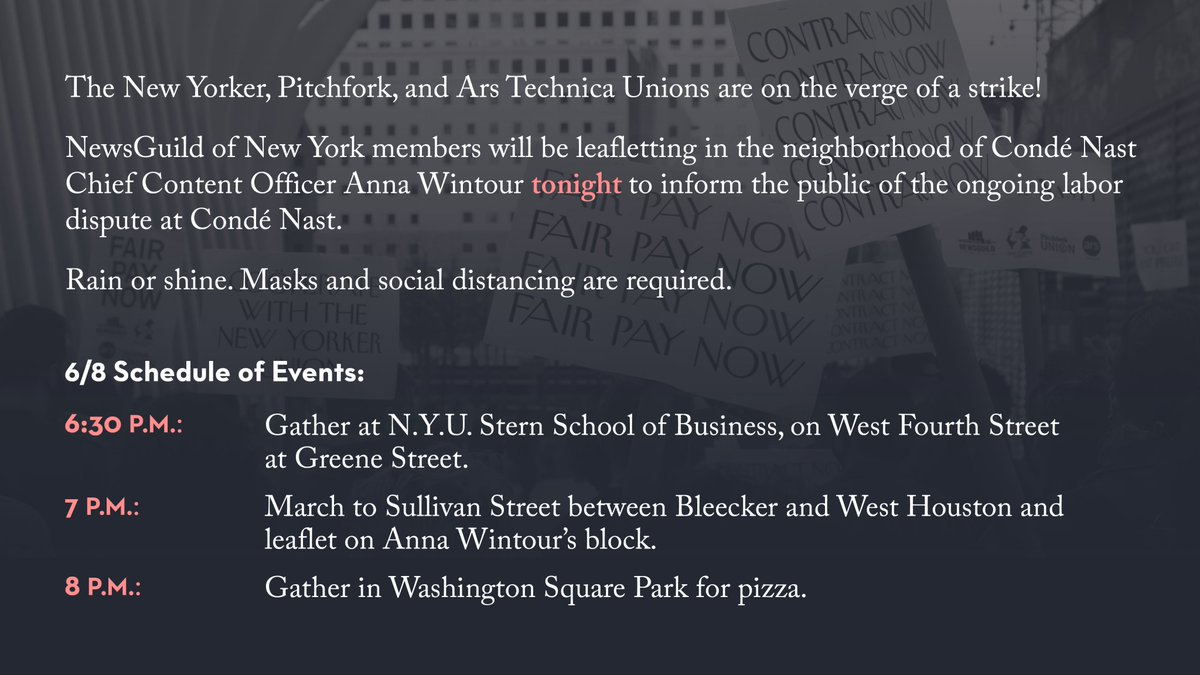The New Yorker Union tweet media