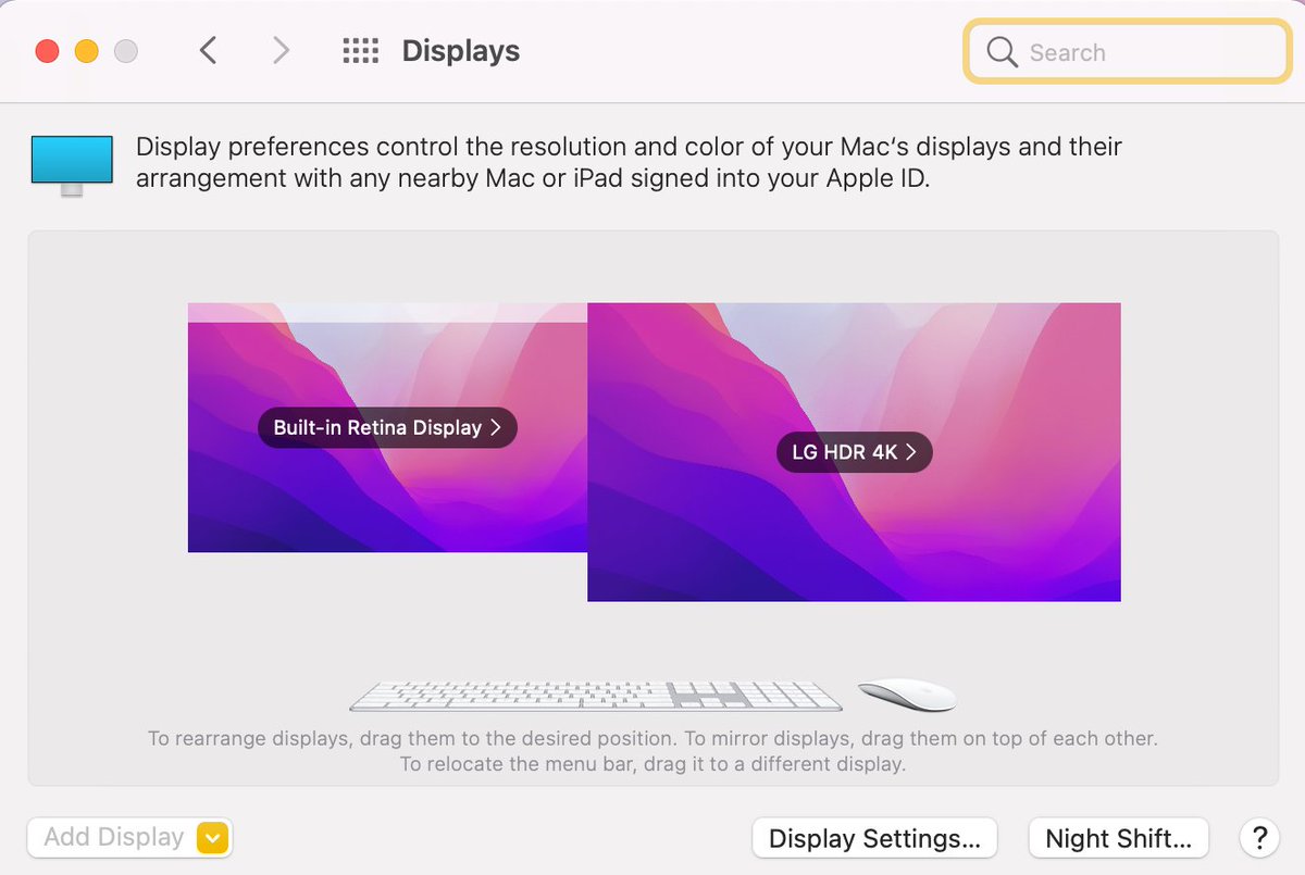 calhistorian's tweet image. Very nice Display Settings refresh #macOS12