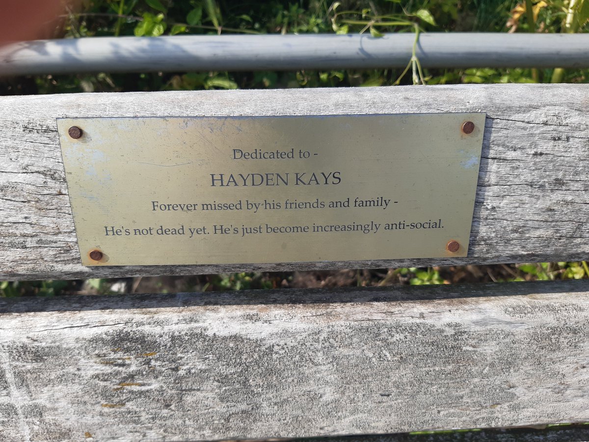 Spotted on a bench in Margate - in memoriam