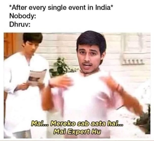 scitemper's tweet photo. Dhruv Rathee pretends to know everything. 
Ban Dhruv Rathee https://t.co/ZI0vkK7mC8