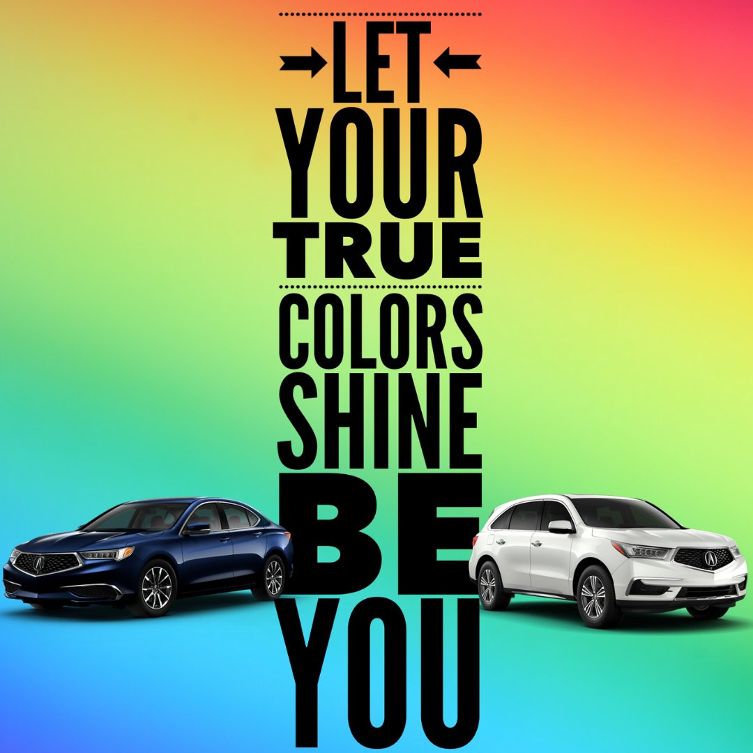CWAcura's tweet photo. Shine bright this month, and just do you. #acura #pride https://t.co/9KylQKKf7x