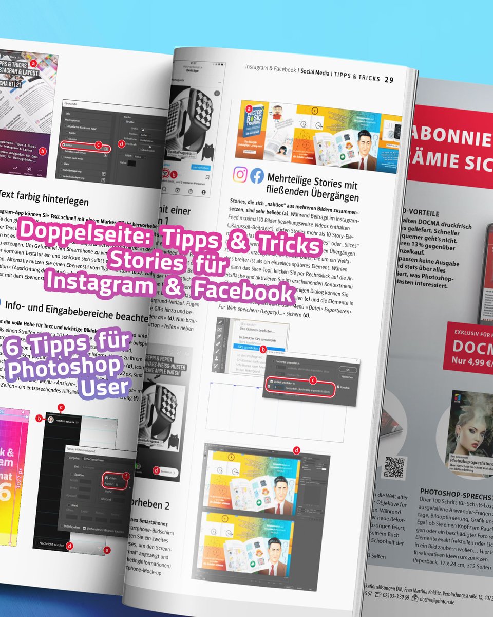 Für die DOCMA 03/21 habe ich 6 #Tipps für #Stories geschrieben 😬 Leider kann ich die nicht veröffentlichen, da exklusiv für die DOCMA … 
👉 Das #Template für #Facebook &amp; #Instagram, Hochformat 9:16 gibt es aber hier for free: rositafraguela.de/kostenlose-tem…
