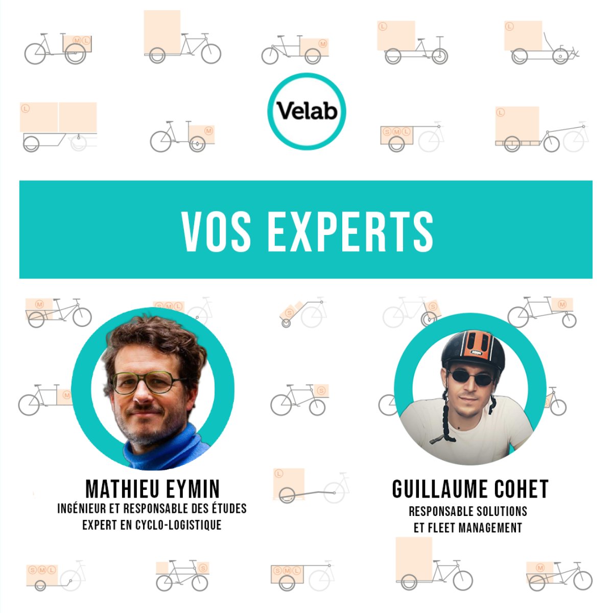Velab est experte en vélos-cargo à usage professionnel. Nous accompagnons les professionnels vers une mobilité en vélos utilitaires. Vous êtes gêné.e par les bouchons ?

Venez participer gratuitement à une session de découverte collective ! Inscription sur velab.pro/essayez-nous/
