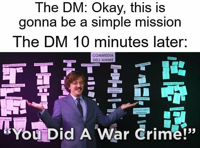 BTFairyFails's tweet photo. This is what FairyFails are made of. 

#DnD #ttrpg #ttrpgfamily #dnd5e https://t.co/v9LhhpFSUu