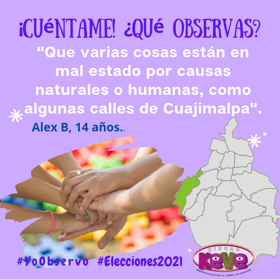 CiudadKeVe's tweet photo. #YoObservo las #Elecciones2021 

Niñas, niños, adolescentes y jóvenes ejercemos nuestro de derecho a observar las #eleccionescdmx

#pandillakeve #observamosparatransformar #PrimoVotantes #Participaciónciudadana #contamostodascontamostodos #iecm #INE #5vid #yosoytlachiani https://t.co/ibUthFjSdg