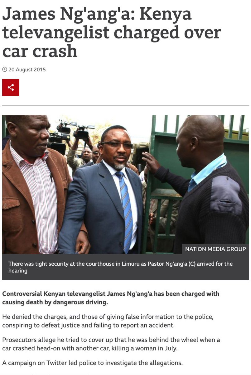 bonifacemwangi's tweet image. Aug. 2015: Drunk driver Ng'ang'a killed Mercy Njeri. ACQUITTED
Feb. 2016: Drunk driver Joel Kibe killed Charles Wachira. ACQUITTED
March 2017: Charles Njagua killed Mugo Mwangi and Joseph Mwangi. FINED 40K
May 2021: Robert Ngugi hit and killed Victor.
Will we get #JusticeforVic?