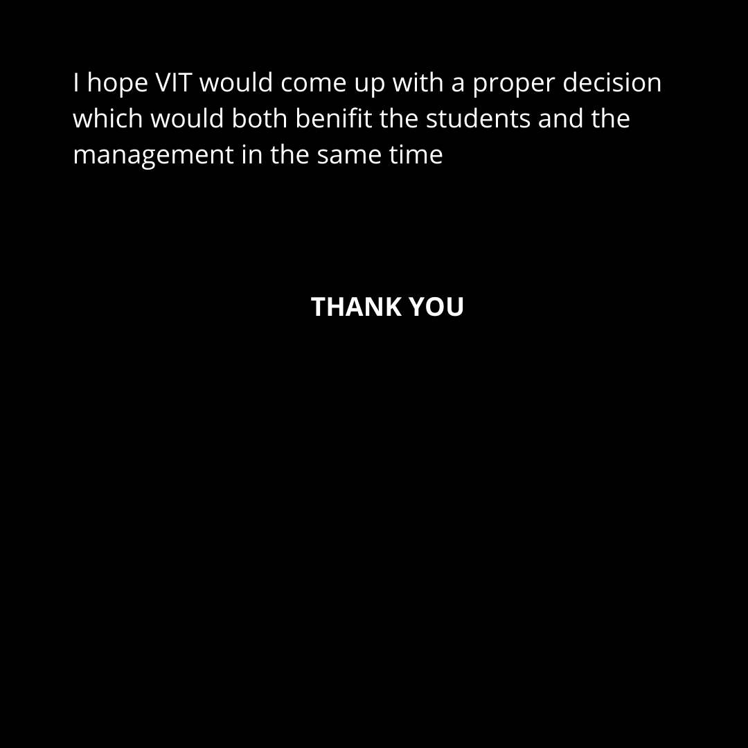 Pranesh_210's tweet photo. Hope VIT management understands and listens to their students' problems and demands atleast during these hard times and does the needful! our main demands are to
1) Cancel the FAT examinations.
2) Reduce the fee as the classes are being held online.
#enoughvit #enoughVIT https://t.co/In5l7mivTL