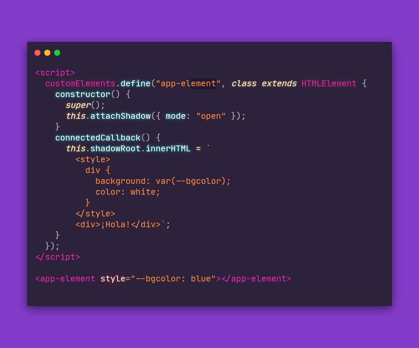 Manz 🇮🇨⚡👾 on Twitter: "En los WebComponents encapsulados con Shadow DOM, las variables CSS si pueden atravesar el Shadow DOM, por lo que son muy interesantes para dar estilo a los componentes Manz 🇮🇨⚡👾 on Twitter: "En los WebComponents encapsulados con Shadow DOM, las variables CSS si pueden atravesar el Shadow DOM, por lo que son muy interesantes para dar estilo a los componentes