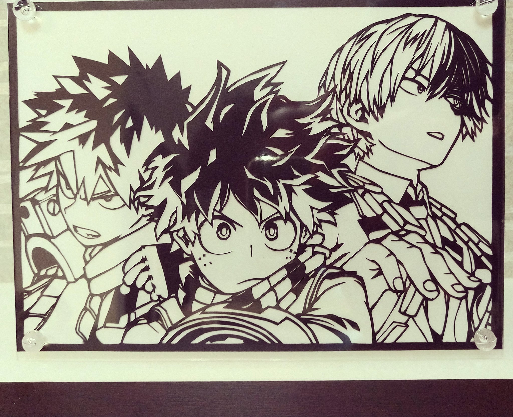 Bongo Cut 前回のは轟の右手がおかしかったので 切り直し 切り絵 切り絵アート 切り絵初心者 Peparcraft Peparcut Peparcuting 僕のヒーローアカデミア ヒロアカ ヒロアカイラスト ファンアート Myheroacadamia 爆豪勝己 大爆殺神ダイナマイト