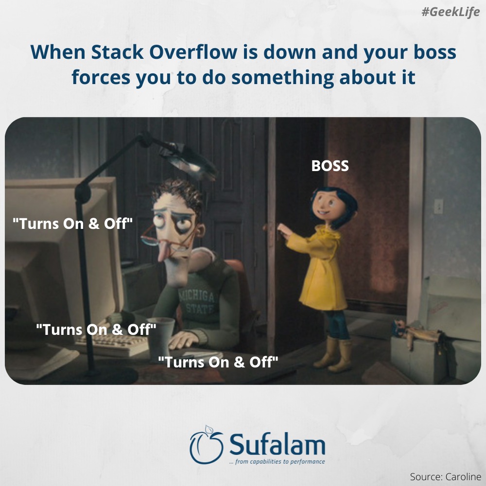 sufalamtech's tweet image. Well, #internetisdown what else can you do!
#stackoverflowdown #internetoutage #InternetShutdown #developerlife #outage