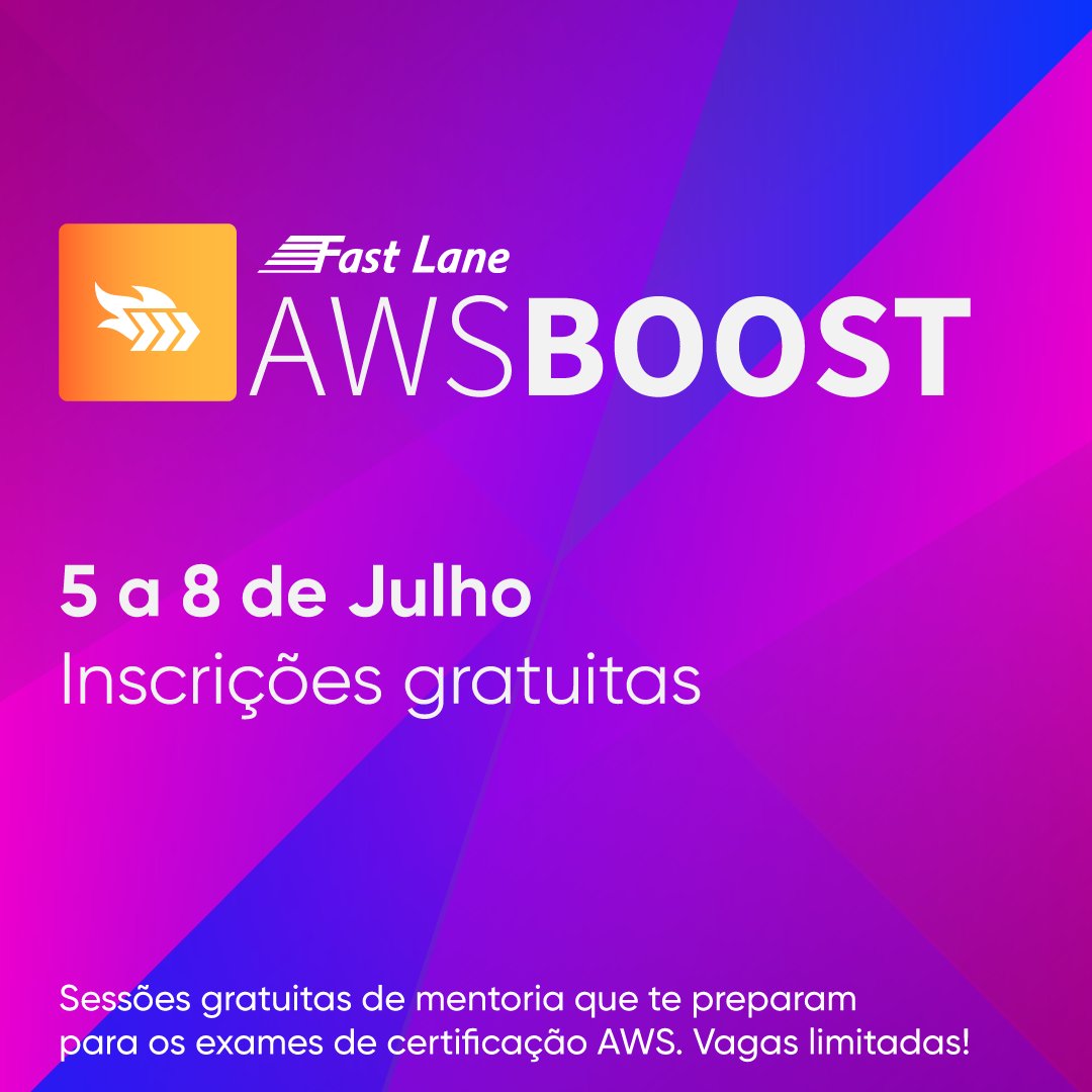 FastLaneBr's tweet image. ✴ #AWSBoost - Sessões gratuitas de mentoria que te preparam para os exames de certificação AWS.

🗓 5 a 8 de Julho, das 18h às 20h

✅ Inscrições: mla.bs/2fdf3d5a

#fastlane #conectandovocêanovaera #tecnologia #aws #amazonwebservices #awstraining