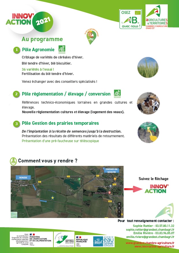 cra_grandest's tweet photo. [InnovAction Bio] 

Les conseillers Bio 🧑‍🌾 vous donnent RDV 
📌le 10 juin à Forcelles Saint Gorgon @ChambAgri54  
📌 le 11 juin à Bonzée en Woevre @ChambAgriMeuse 

😌Occasions d'échanger des nouvelles pratiques !

🔎Programme détaillé :
https://t.co/DcnwFGmKlz

Venez nombreux ! https://t.co/PnAmAKAya8