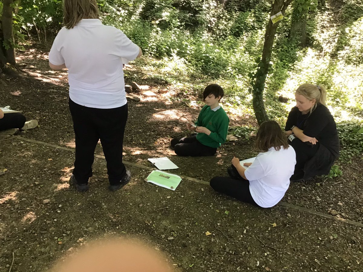 AbbeysL7's tweet photo. Using our outdoor space to inspire us in Literacy this morning. We described the habitats our magical creatures  live in ⭐️ https://t.co/WbRVJBHNgC