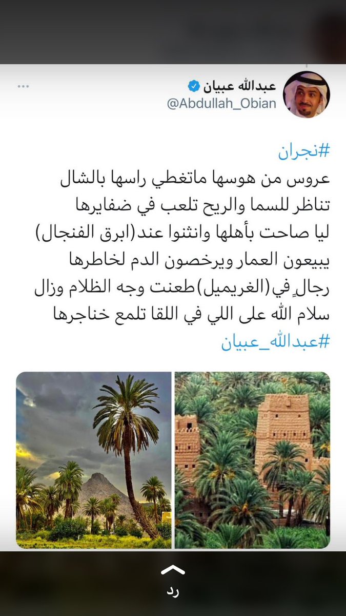 mlasloom's tweet photo. عروس ( نجران ) من هوسها ما تغطي راسها بالشال   
تناظر للسما والريح تلعب في ضفايرها  
رجال في الغريميل ( ال عامر لسلوم ) طعنت وجه الظلام وزال  
سلام الله على اللي في اللقا تلمع خناجرها  #نجران #ملتقى_قبائل_يام_الرسمي https://t.co/H8jnGW6i4w