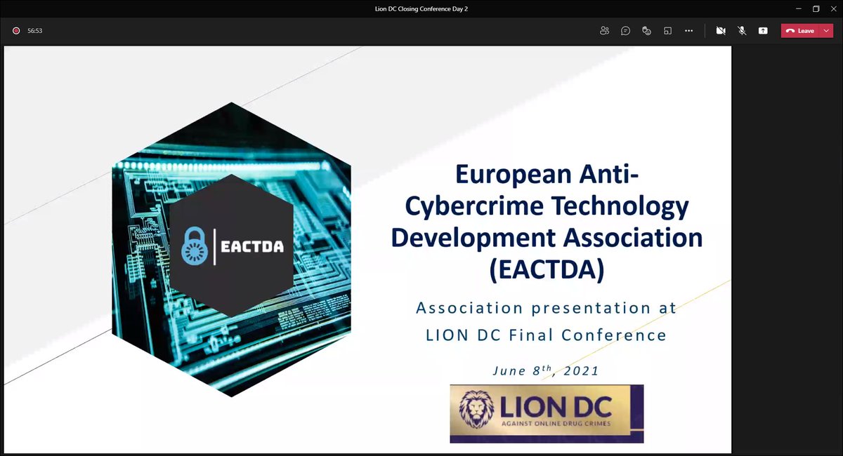 Discussions have started!🗣️
Now is the time for the European Anti-Cybercrime Technology Development Association to present!📊
💡Stay tuned for more!
#LIONDC2 #FightAgainstOnlineDrugCrimes #SafetyForAll #OnlineDrugCrimes #Europe
