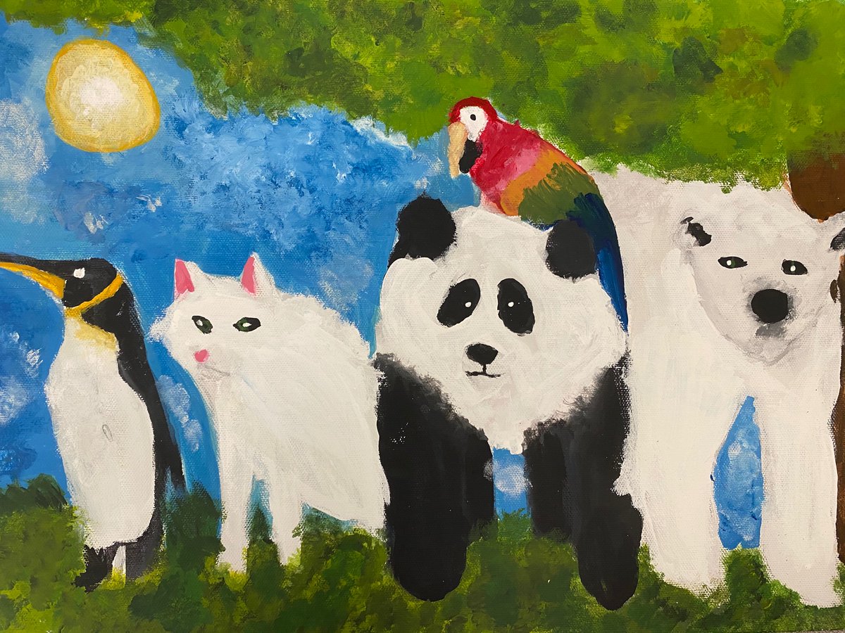 KCCA fifth grade GT students are finishing up their Type 3 projects! One of my students researched endangered animals and created this beautiful painting to bring awareness to her cause. <a href="/NPSGifted/">Gifted and Talented-Norwalk Public Schools</a>