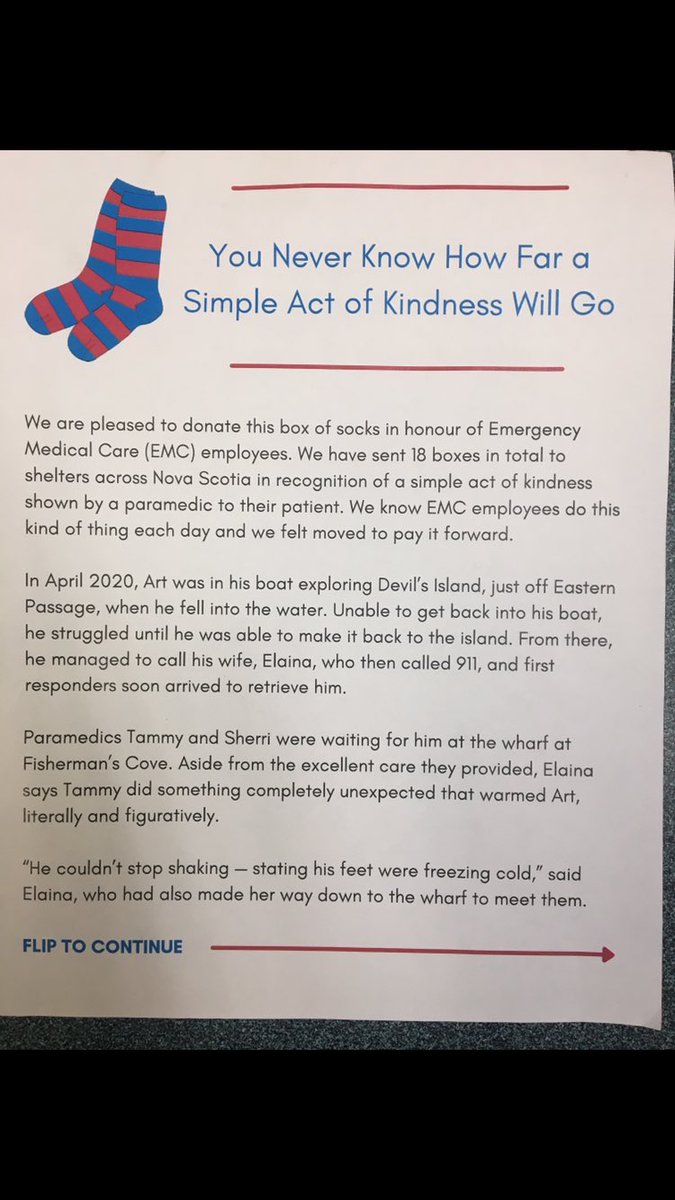 _openarms's tweet image. Thank you to EMC for donating socks to shelters in NS! 🧦🤠 #actofkindness 💖