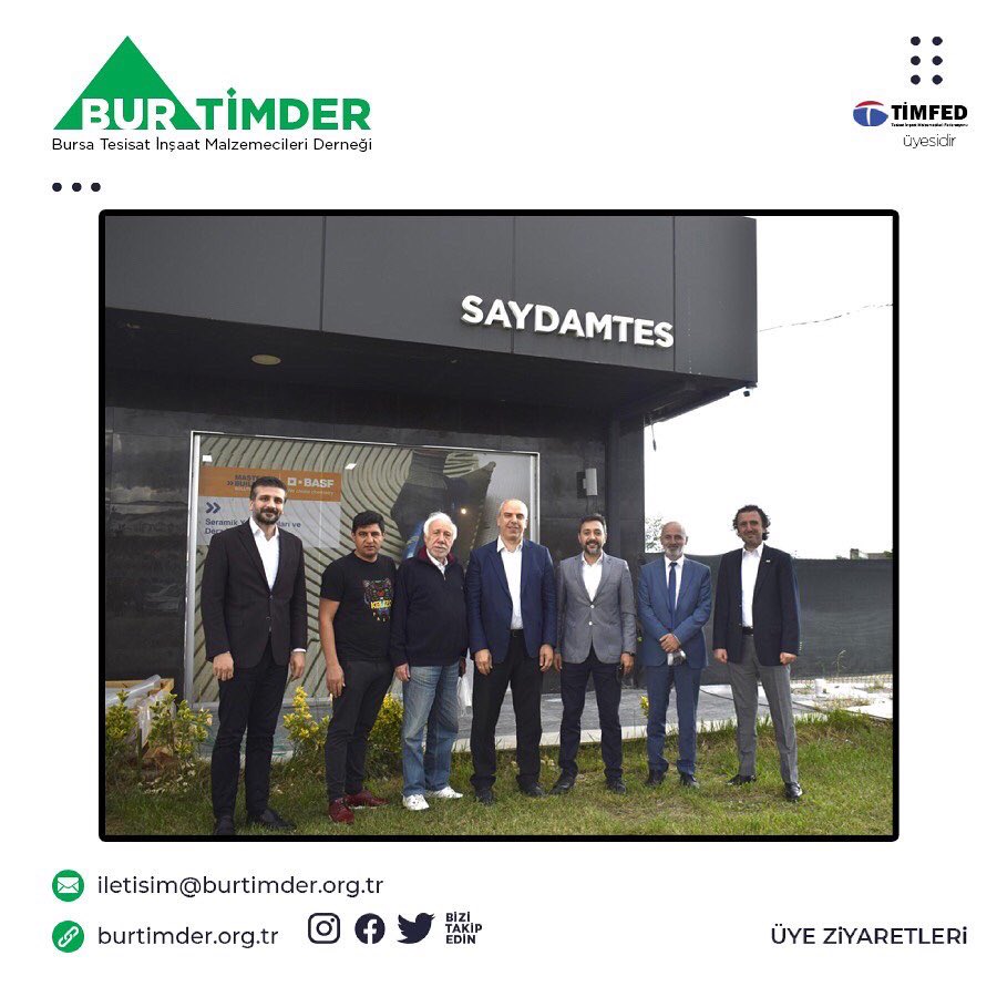 burtimder's tweet photo. BURTİMDER Yönetim Kurulu olarak üyelerimizden Saydamtes firmamızı ve yetkilisi sayın Selamettin Türk'ü ziyaret ettik.

Ziyaretimizde çalışmalarımız ve iş birlikleri üzerine keyifli ve verimli bir sohbet gerçekleştirdik. Kendilerine çalışmalarında başarılar diliyoruz.
#burtimder https://t.co/ngLVKTn65D