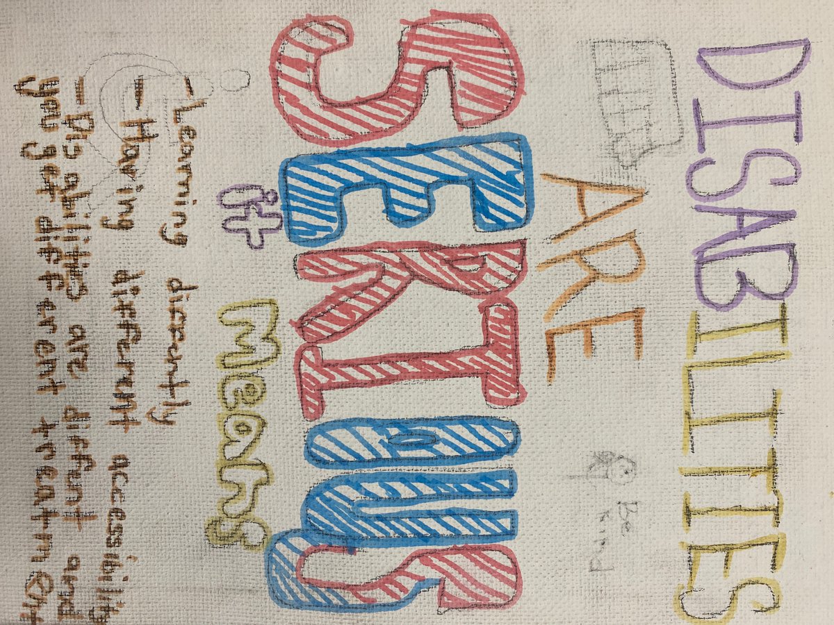 Another amazing Type 3 project...One of my students witnessed a student with a disability being teased, so she decided to create pamphlets to educate her peers on disabilities. She also created a beautiful piece of artwork to bring awareness to her cause! <a href="/NPSGifted/">Gifted and Talented-Norwalk Public Schools</a>