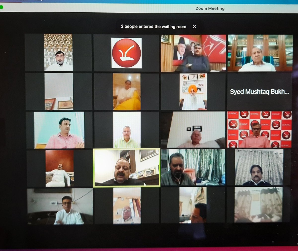 JKNC (@jknc_) on Twitter photo JKNC President Dr Farooq Abdullah today virtually presided over a meeting of party's Provincial Committee (Jammu). VP <a href="/OmarAbdullah/">Omar Abdullah</a>, GS Ali Muhammad Sagar also participated in the virtual meet. The meeting was convened by Provincial President (J) <a href="/DevenderSRana/">Devender Singh Rana</a>. JKNC President Dr Farooq Abdullah today virtually presided over a meeting of party's Provincial Committee (Jammu). VP <a href="/OmarAbdullah/">Omar Abdullah</a>, GS Ali Muhammad Sagar also participated in the virtual meet. The meeting was convened by Provincial President (J) <a href="/DevenderSRana/">Devender Singh Rana</a>.