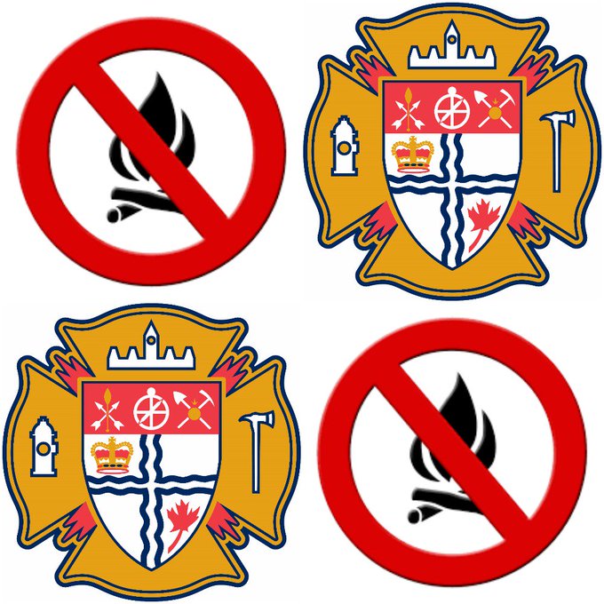🚫🔥An #OpenAirFireBan is now in effect for the entire city of Ottawa. Campfires, brush piles, and wood burning outdoor fireplaces are not permitted during a ban. 

The current hot dry conditions lead to increased risk of fire spread and pose an additional danger to Firefighters.