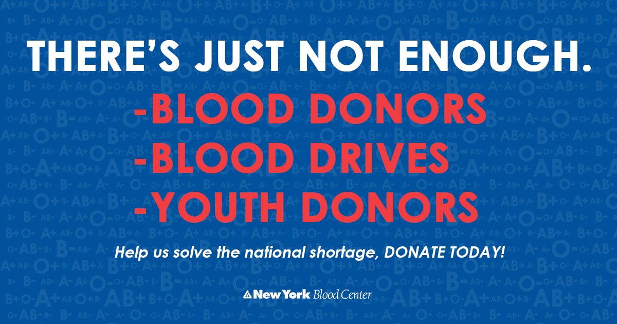 🚨Blood Emergency Announced🚨
Due to COVID-19, we're unable to host the volume of drives necessary to meet patient need. We've held 37% fewer drives than in the year prior &amp; had 50% less donors between 17-24. We need your help NOW - make your appointment: smarturl.it/NYBC_UrgentZip…