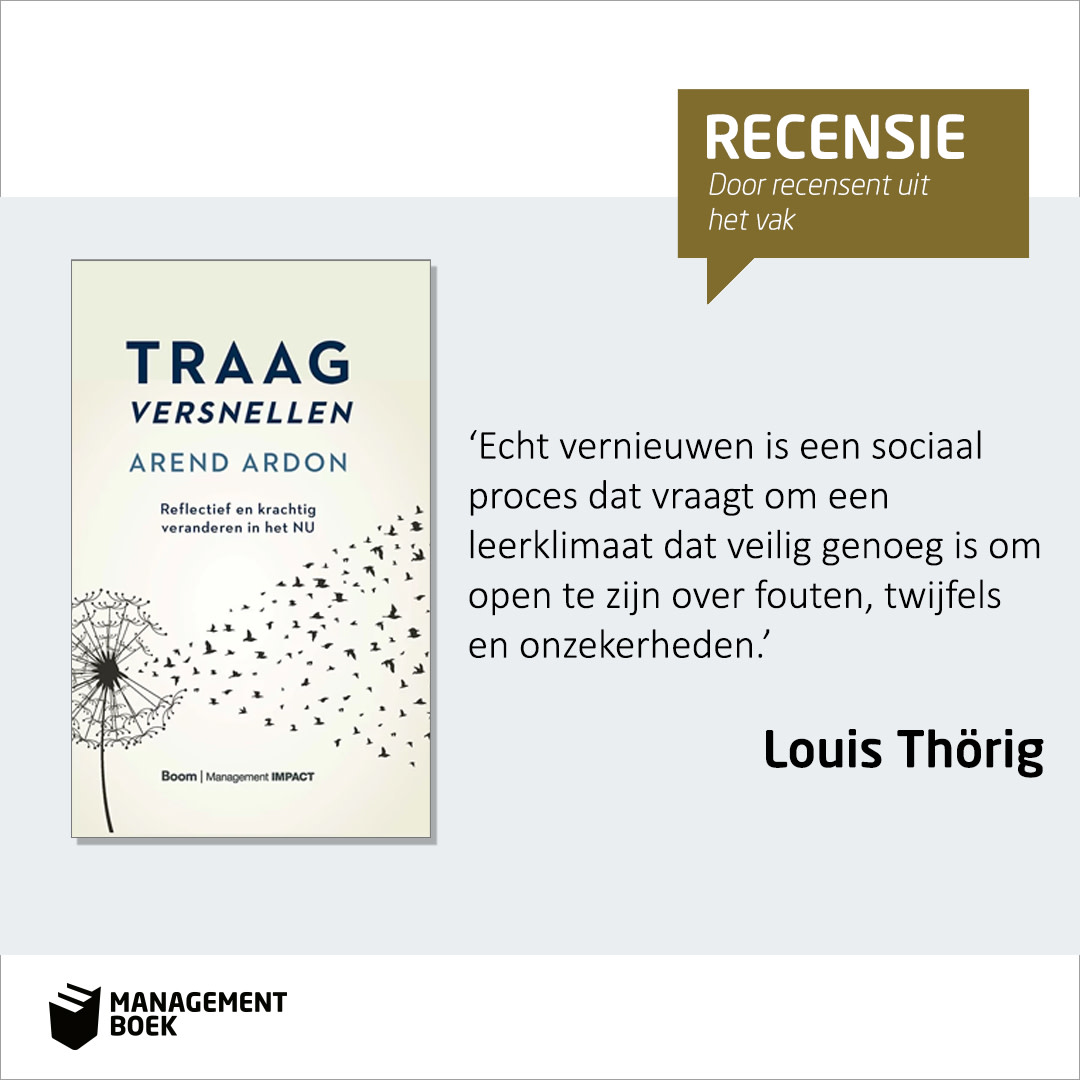 'De titel Traag versnellen lijkt paradoxaal. Maar volgens <a href="/arendardon/">Arend Ardon</a> betekent traag versnellen samen een stem geven aan wat we willen betekenen.' Louis Thörig @lthorig over de drie thema's die langskomen in het boek: verlangen, vertragen en versnellen> bit.ly/3q4JwIm