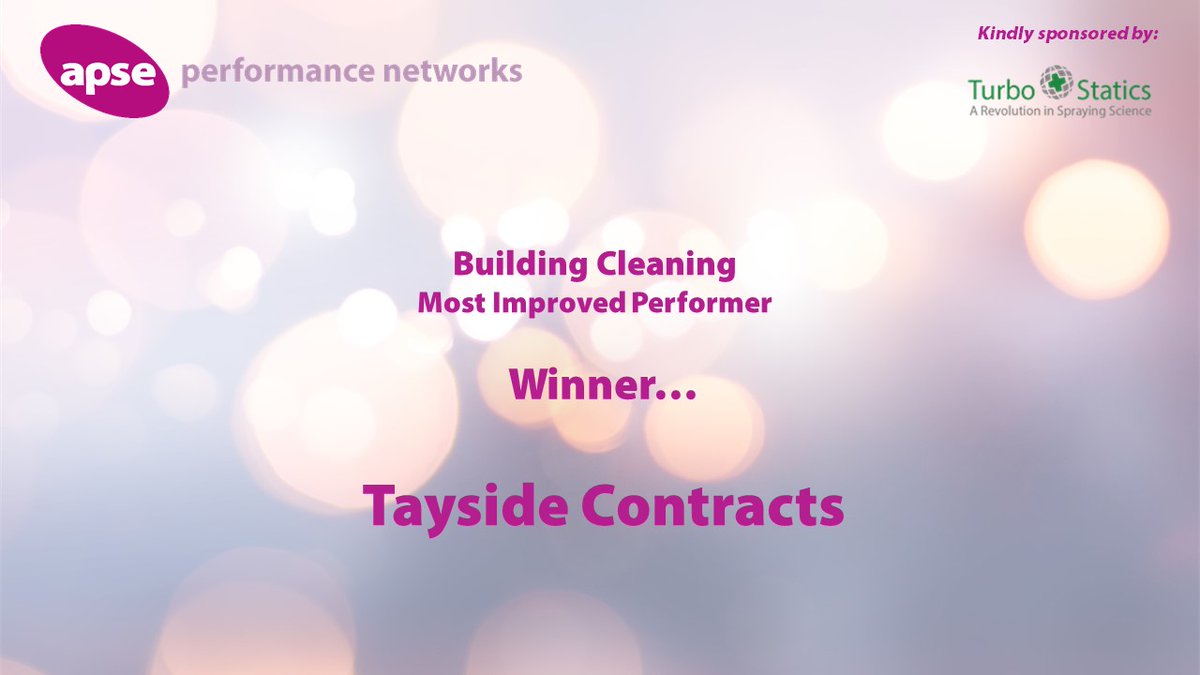 APSE events (@apseevents) on Twitter photo Winner of most improved performer in the Building Cleaning category is…
Tayside Contracts!
Congratulations <a href="/TaysideContract/">Tayside Contracts 🍽️ 🛻🧹💻</a> #apsePN
A big thank you to Turbo Statics and Safer Space @StaticsTurbo for kindly sponsoring this category Winner of most improved performer in the Building Cleaning category is…
Tayside Contracts!
Congratulations <a href="/TaysideContract/">Tayside Contracts 🍽️ 🛻🧹💻</a> #apsePN
A big thank you to Turbo Statics and Safer Space @StaticsTurbo for kindly sponsoring this category