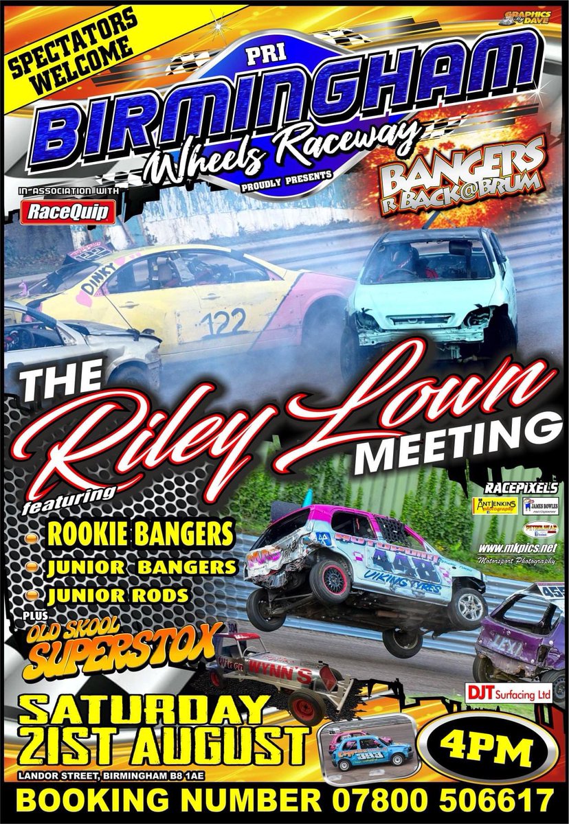 Banger Are Back &amp; Advance Tickets On Sale NOW!

We only have a number of tickets on sale for this event and all ticket(s) are NON-TRANSFERABLE &amp; NO REFUNDS will be issued. 

Tickets can be brought via the link:- pribirminghamwheelsshop.co.uk

Once tickets have gone they have gone!