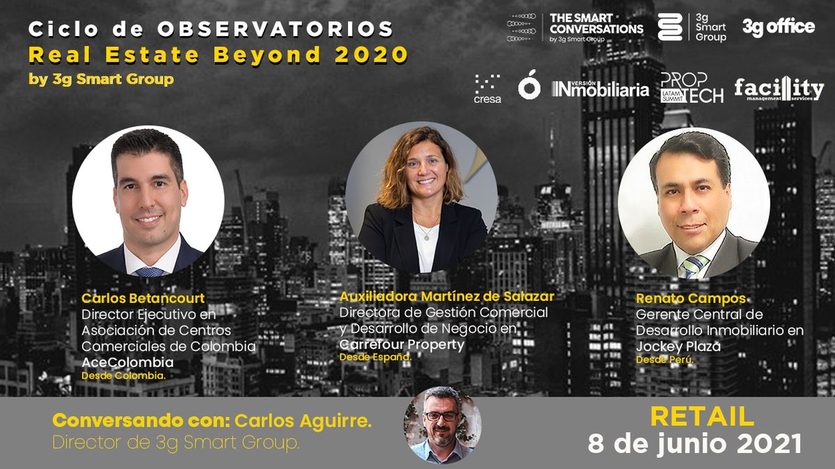 3gsmartgroup's tweet photo. ⏰➡️ JORNADA DE #RETAIL a las 17:00 hora española. 

¡Conéctate!  
https://t.co/RskjOU5j2z

#TheSmartConversations #tendencias
#futuretrends #REBeyond2020
@CRFProperty_Es https://t.co/14tVREJwUh
