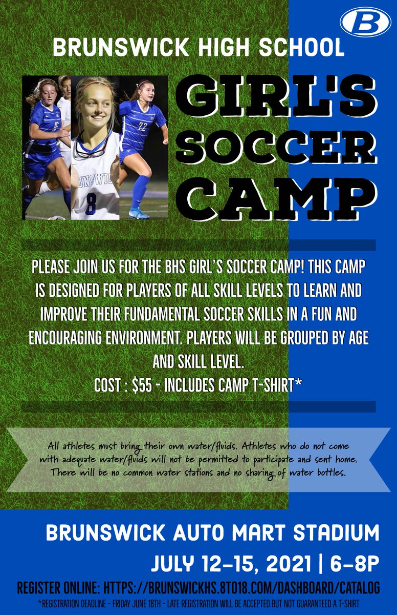 BSA_Brunswick's tweet photo. Our friends at @BHSDevilsSoccer will be having a youth camp July 12th-15th. See flyer for details

#BrunswickPRIDE #BrunswickSoccer https://t.co/TavroZFMa4
