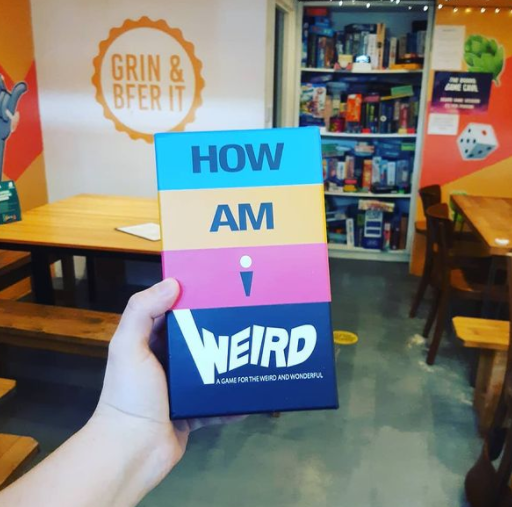 HowAmIWeird's tweet photo. Feeling blue lately? Or are you just bored? Well here's a sure fix, visit @boardgamecaveN5 @GrinBeer and you'll definitely have a good time with playing their games and enjoying great food! Don't forget to bring your friends too! https://t.co/Ud9w3FicB0